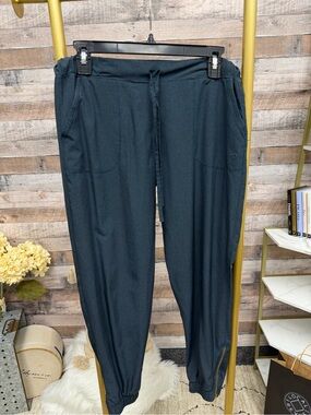 Albion grey joggers with gold zip bottom S